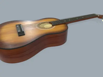 Game Ready Acoustic Guitar Free low-poly 3D model