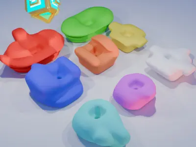 Wall climbing pieces 3D print model