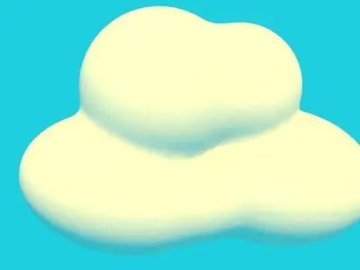 Low Poly Clouds Free low-poly 3D model