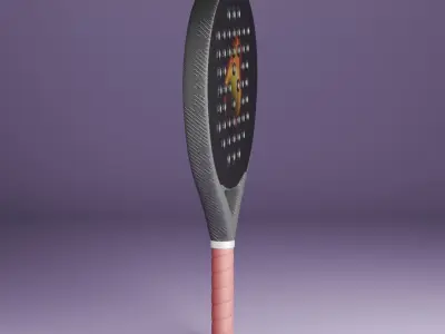 Carbon fiber padel racket  3D model