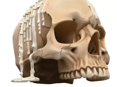 Halloween 3D Props Pack HIGH And Low Poly Low-poly 3D model