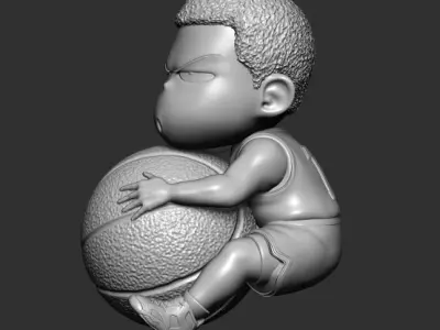 Sakuragi Hanamichi chibi 3D print mode Slamdunk Basketball 3D print model