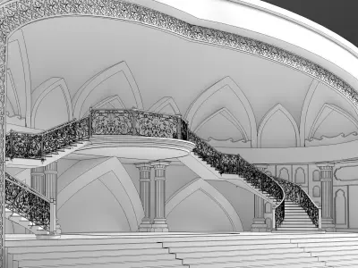 Sheesh Mahal Wedding Stage 3D model