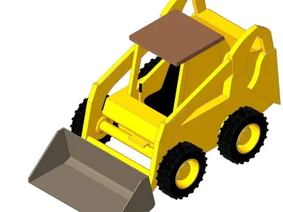Bobcat machine 3d model-29 Low-poly 3D model