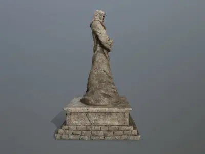 old statue 2 Low-poly 3D model