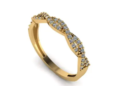 wedding ring twist 3D print model