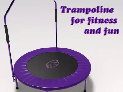 Trampoline for fitness and fun 3D model