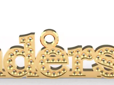 Name with stones - Nombre con engastes 3D print model