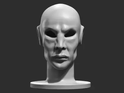human head modern sculpture 3d print model 92 3D print model