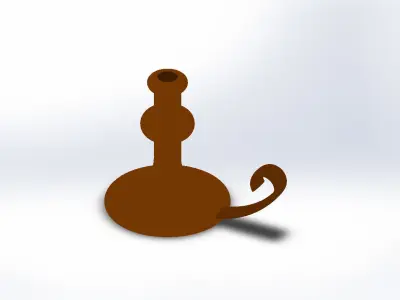 Candlestick 3D printing solidworks part 3D print model