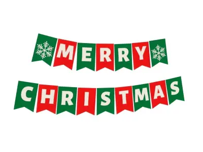 Wreath Merry Christmas - Guirnalda Feliz Navidad - Lowpoly Low-poly 3D model