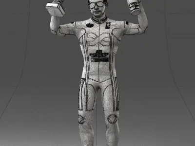 000169 Racing Champion Victory Pose 0808 3D model