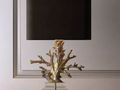 Gold Coral table lamp 3D model