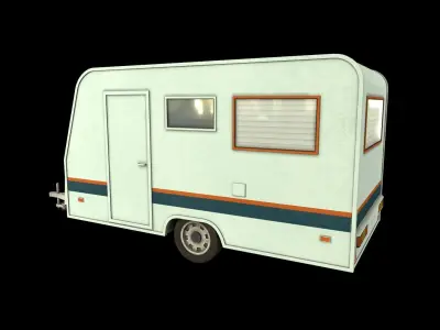 trailer Low-poly 3D model