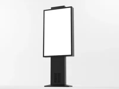 Advertising Display Digital Billboard 3D Model Low-poly 3D model