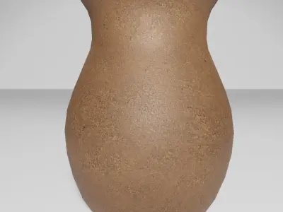 Jugs and Pot with Lid Low-poly 3D model