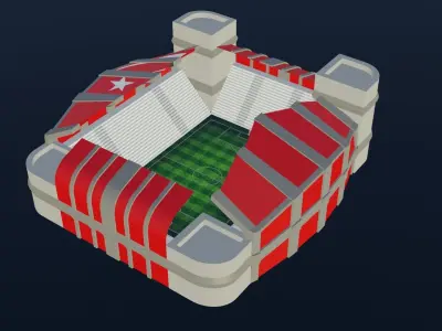Football Stadium - Turkey Low-poly 3D model