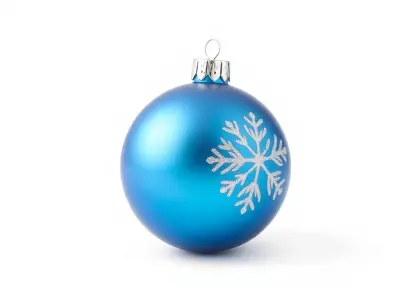 Blue Snowflake Ornament Reflective model pack Low-poly 3D model