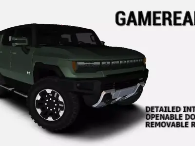 GMC Hummer EV 2023 SUV Gameready Low-poly 3D model