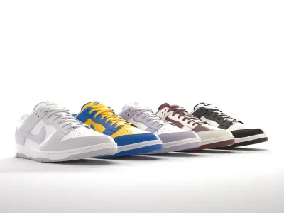 Nike Dunk Low Variety Pack Low-poly 3D model