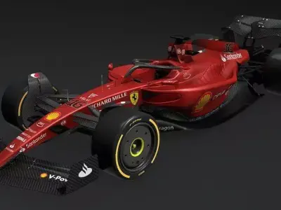 f1 2022 Ferrari F1-75 Low-poly 3D model Low-poly 3D model