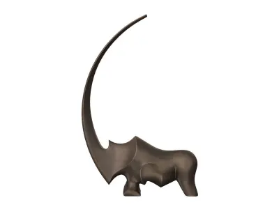 Rhino Statue 3D model