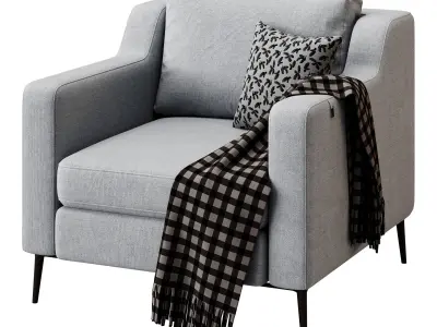 Halle armchair L by Delavega 3D model