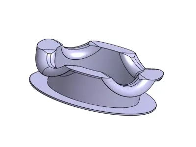 High Precision Wave Lock Washer Mechanical Retaining Ring 3D model