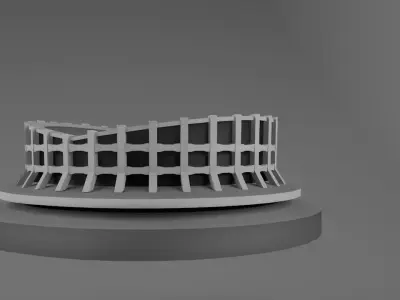 Art theatre LP Low-poly 3D model