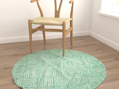 Round Rug Set 283 3D model