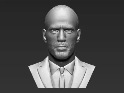Jason Statham bust 3D printing ready stl obj formats 3D print model