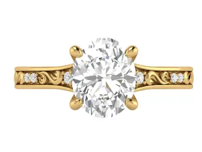 Bridal Engagement Ring  3D print model