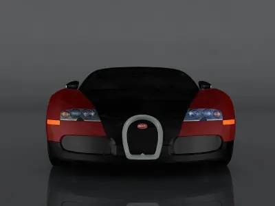Bugatti Veyron Low-poly 3D model