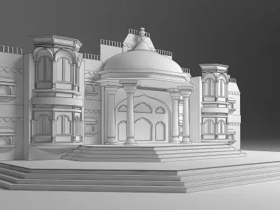 Indian Couple Stage 3D model