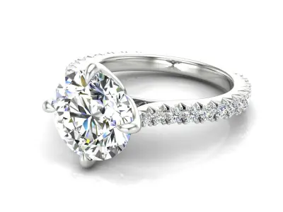 French Pave Ring 3D print model