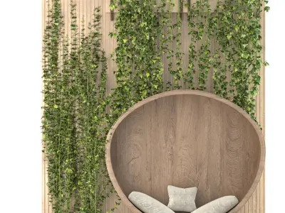 Boho Wall Plant Furniture 02 3D model