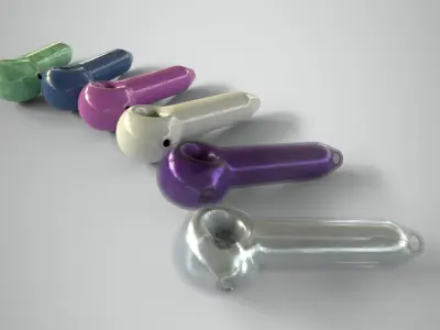 Glass Pipe Low-poly 3D model