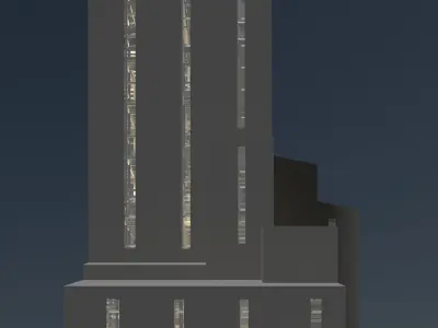 Industrial factory tower 25i01 3D model