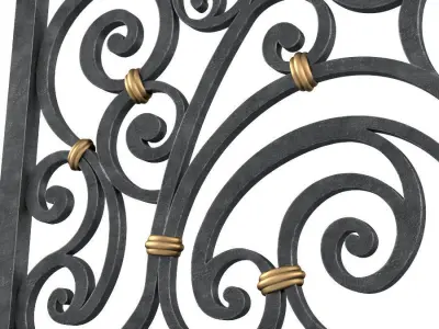  Classic Forged Fence 3D model
