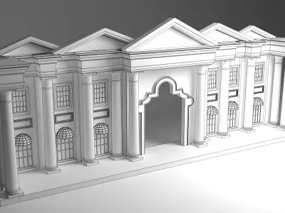English Facade 3D model buy