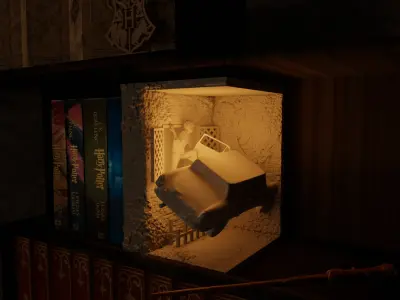 Lamp Harry Potter escapes from home in Ron Weasleys car 3D print model