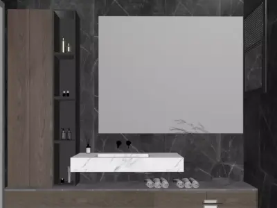 Dark Luxury Bathroom 3D model
