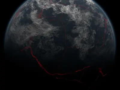 Volcanic Planet 03 Free 3D model