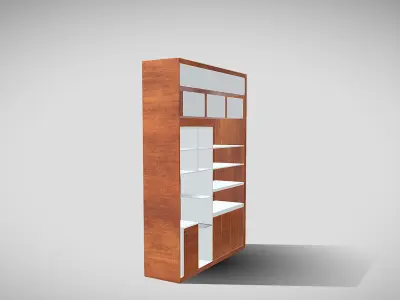 Wooden Showcase 3D model