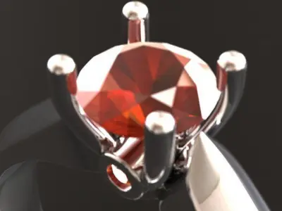Ring Red Free 3D model