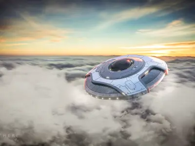 Oblasphere UFO Spaceship 3D Model Low-poly 3D model