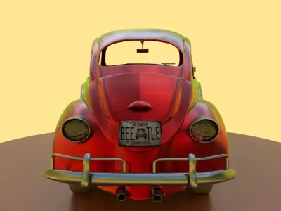 Wolkswagen beetle car 3D Low-poly 3D model