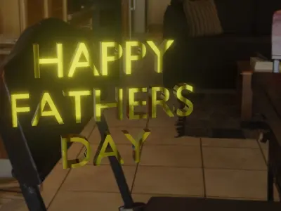 Happy fathers day Text 3D model