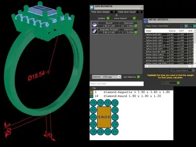 Diamond Ring Jewelry 3D print model buy