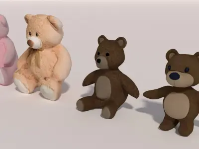 4 Teddy Bear 3D model